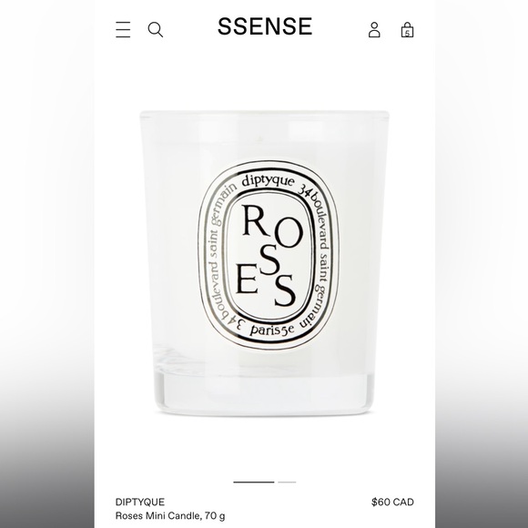 Brand new DIPTYQUE Roses Mini Candle, 35g - Picture 4 of 4